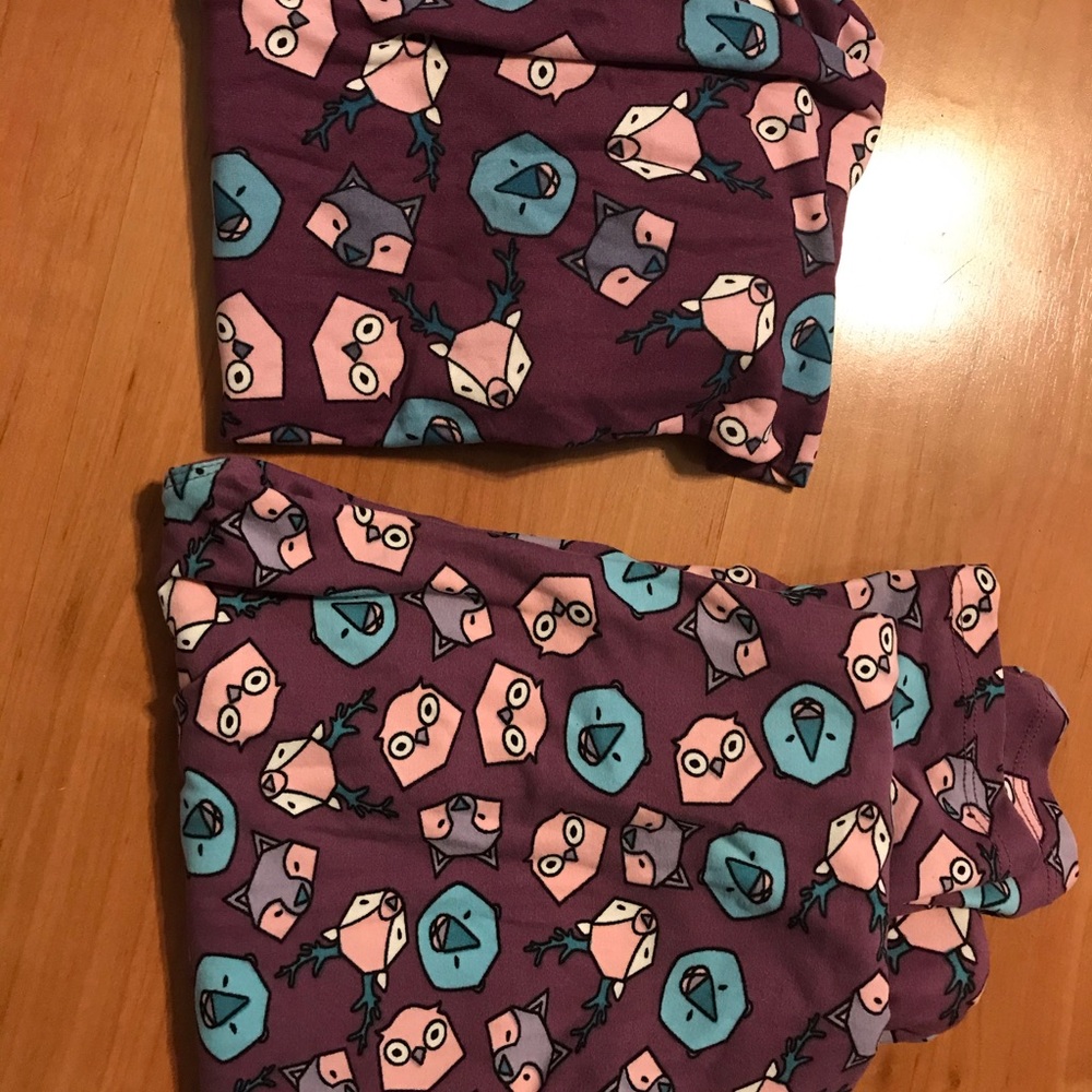 Mommy and Me Lularoe set OS and XL Woodland
